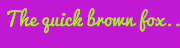 Image with Font Color A6E82C and Background Color C119D4